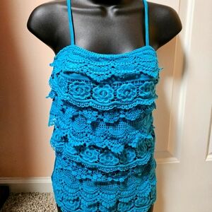 VENUS Elegant Blue Lace Camisole